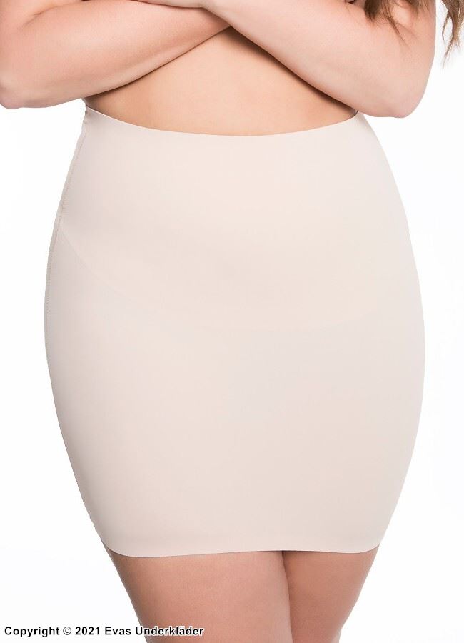 Shapewear underskirt, waist and belly control, anti-slip silicone band